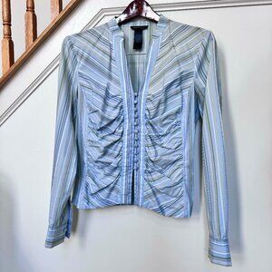 Kenneth Cole Cropped Striped Shirt